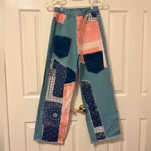 SHEIN Patchwork Jeans (XS)